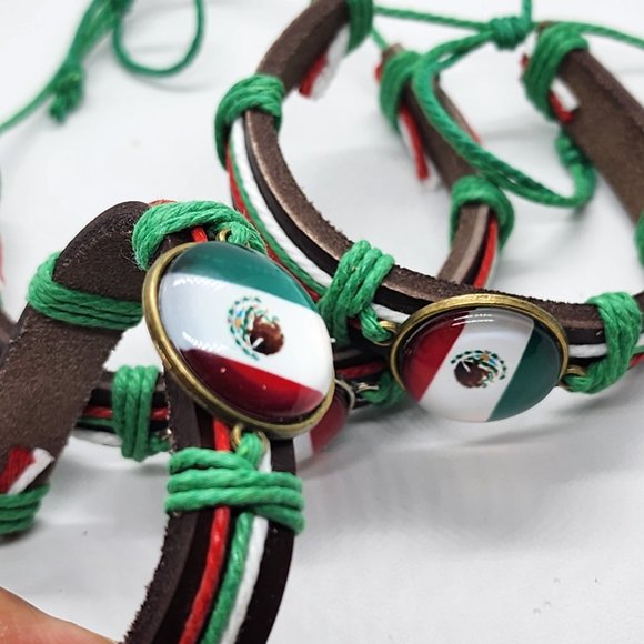 Brand New Mexican Flag Adjustable Bracelet Show your Mexican pride - Picture 3 of 4